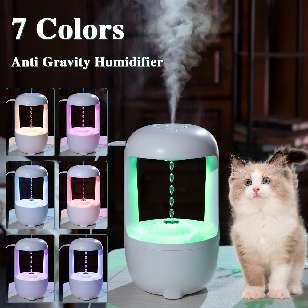 

Anti Gravity Water Drop Humidifier Diffuser Mini Mist Maker Water Falling Humidifier Air Purifiers droplets Upflow Downflow USB