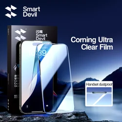 SmartDevil Screen Protector For iPhone 16 Pro Max 16 Pro 15 HD Full Coverage Tempered Glass Corning Film With install Tool