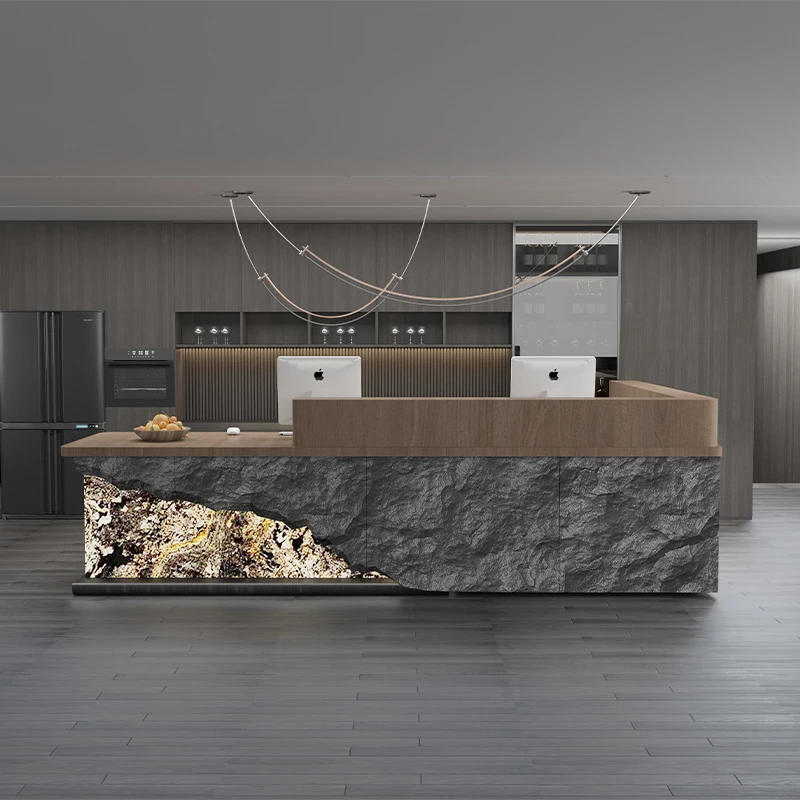

Retro Cashier Table Reception Counter Store Furniture Shop Shop Desks Home Office Reception Desk Beauty Salon Picopresso Nas