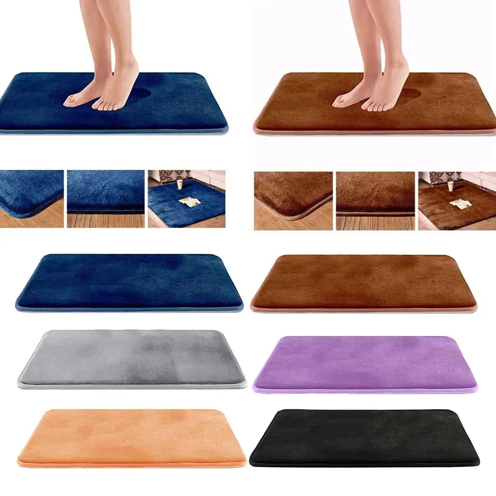 Memory Foam Bath Mat Non Slip Absorbent Rug Machine Washing, 40x60cm / 50x80cm