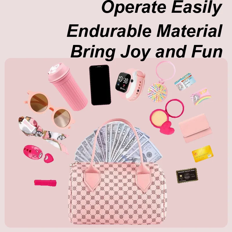 

Kids Play Purse Pretend Play Toddler Purse Girls Princess Dress-Up Role Playing Games For Young Children Aged 3-6 Years Old