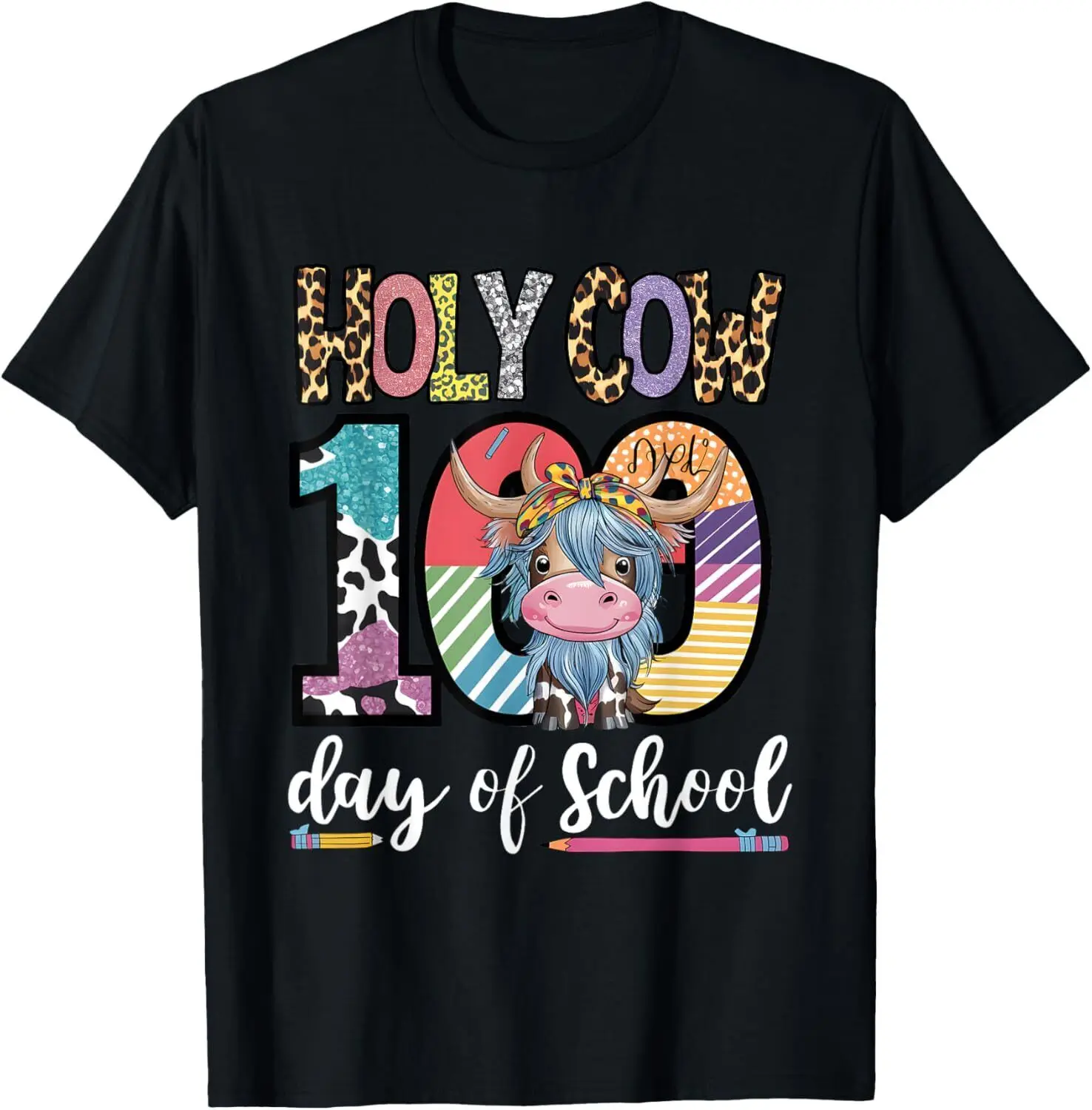 Holy Cow 100 Days Of School 100th Day Smarter Teacher Kids T-Shirt Hoodie