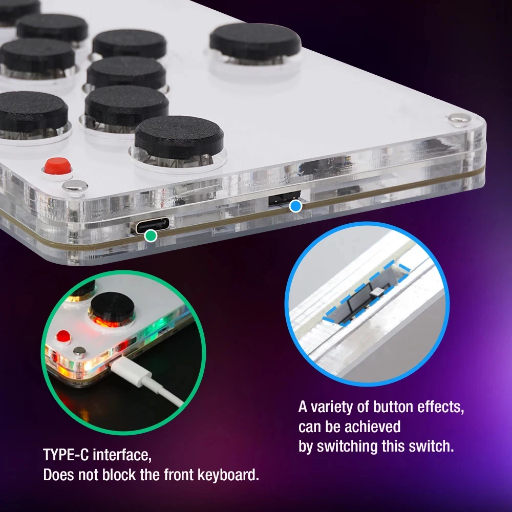 Flatbox Socd Hitbox Sallybox Voor Pc/Android Wasd Hitbox Toetsenbord Vechten Stick Controller Voor Ps4 Gamepad Xinput/Switch