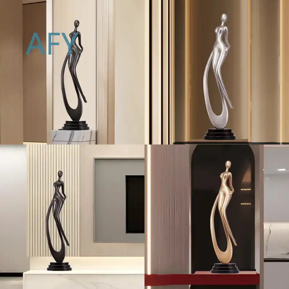 Art Sculpture Statue for Modern Living Room Entryway Model Home Decor Luxury Soft Decoration Large Art Piece for Interior