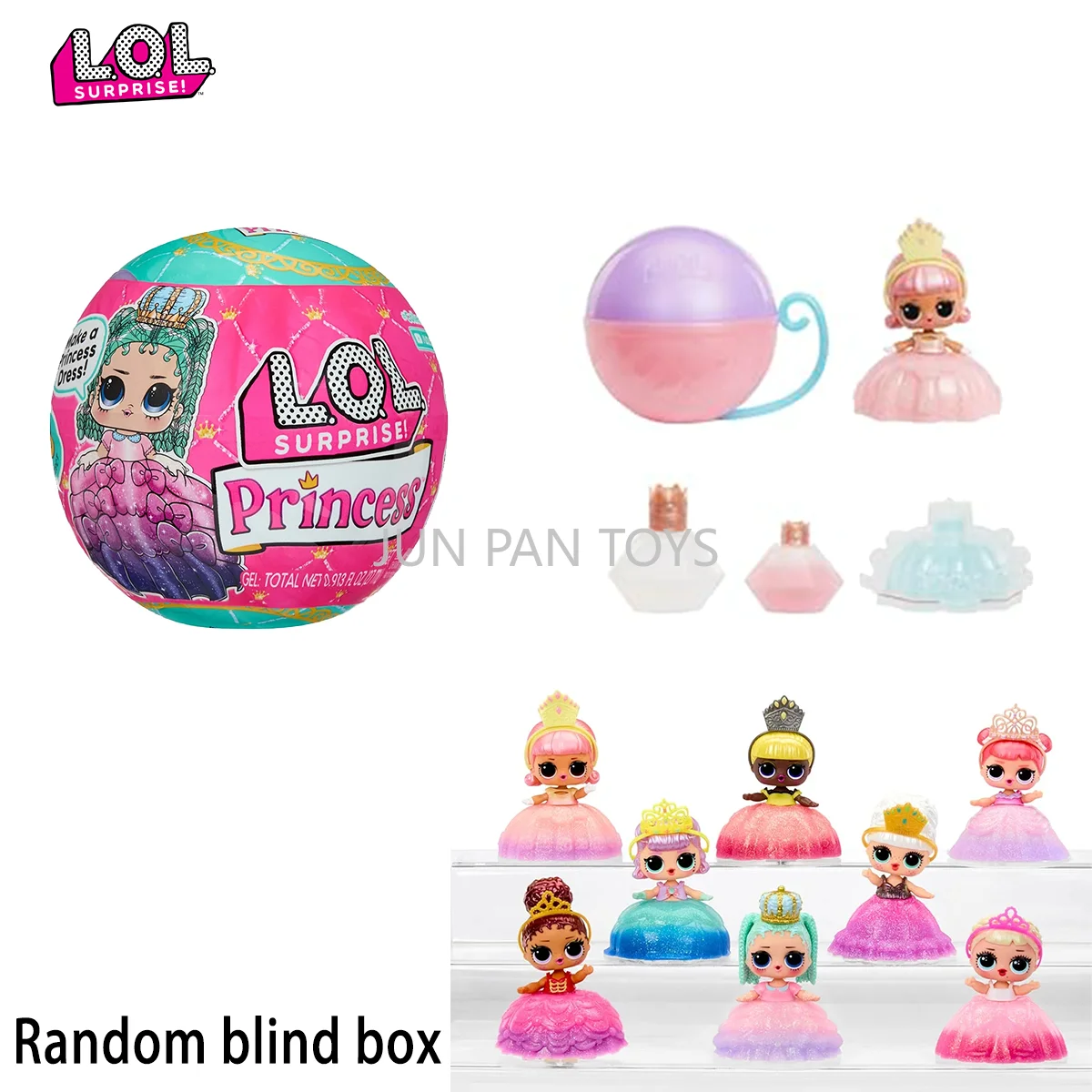Original LOL Surprise Princess Make It Dress Fashion Mini Doll Mix Mold Colorful Dresses Color Change Kid Surprise Girl Gift Toy