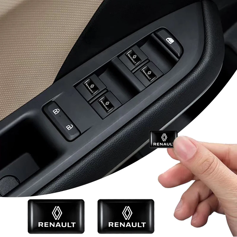 10Pcs Car steering wheel protective cover decorative sticker For New Renault Clio Megane Logan Duster Sandero Captur Sport