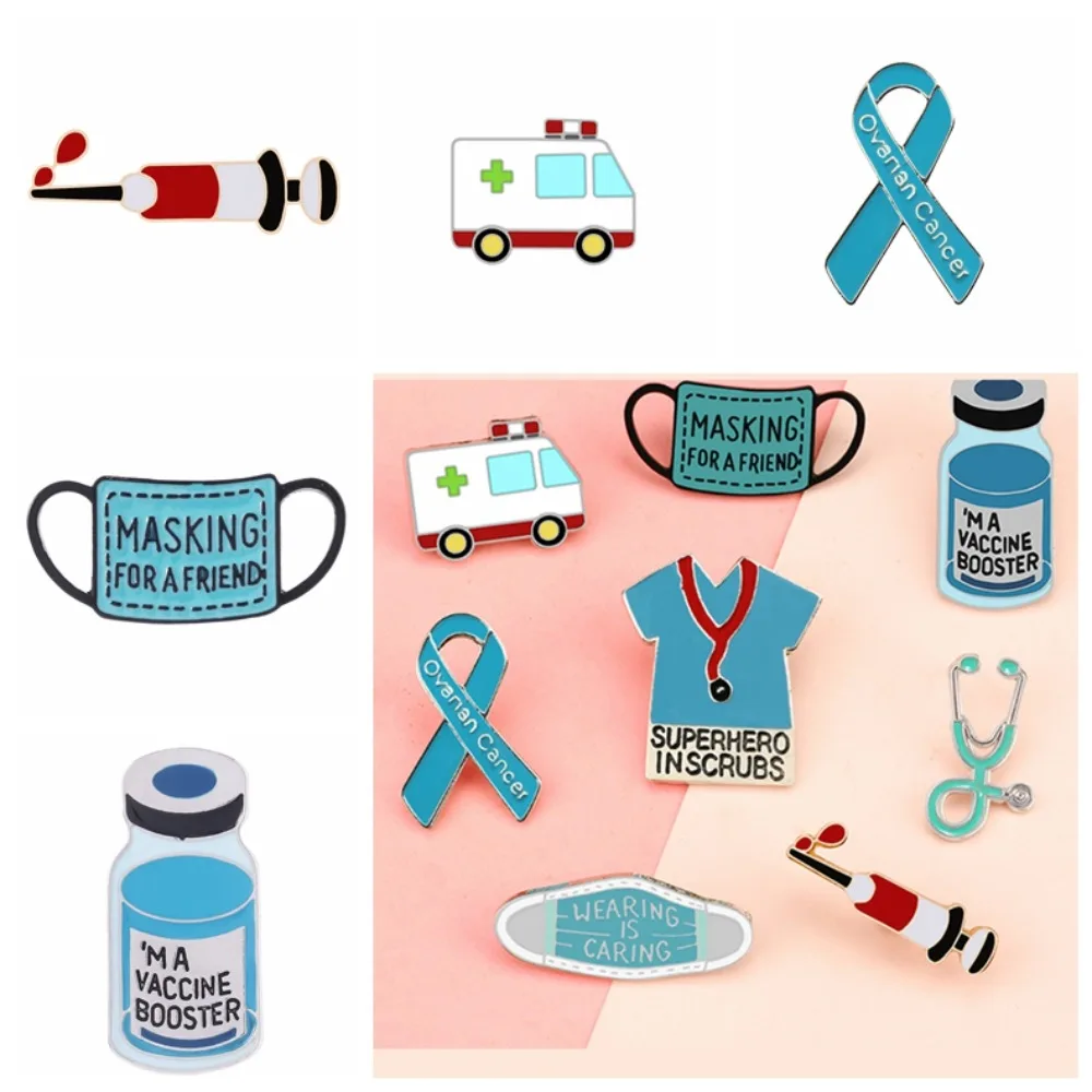 Accessories Mini Ambulance Mask Brooches Alloy Medic Series Mini Stethoscope Brooches Mini 8 Option Medic Enamel Pins