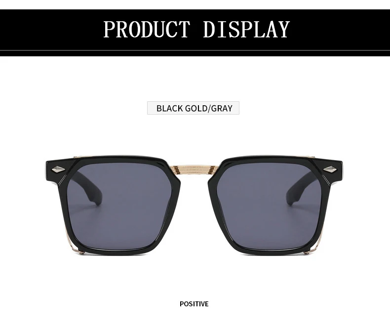 2023 mode Punk Sonnenbrille Für Männer Vintage Platz Steampunk Brille Luxus Sonnenbrille Frauen Trend Sonnenbrille Gafas De Sol – Detail 7