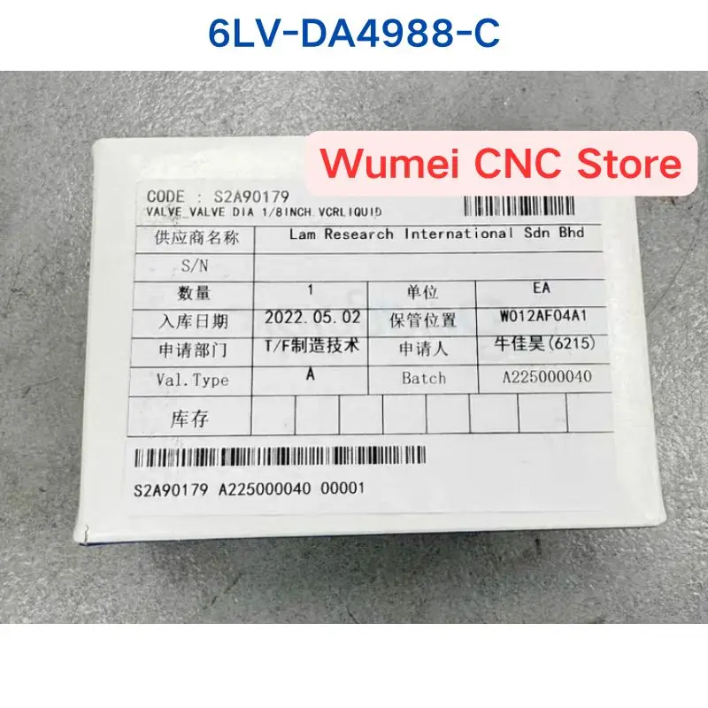 Brand New diaphragm valve 22-00744-00 VALVE,DIA,1/8