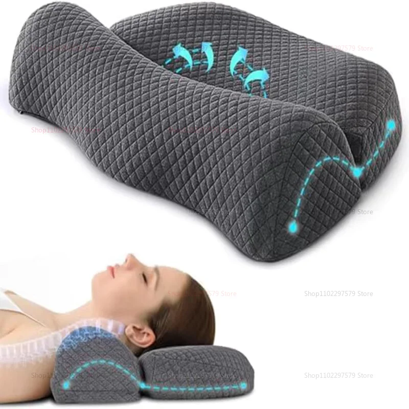 

2025 Cervical Memory Foam Pillow for Side Sleepers Ergonomic Orthopedic Bed Pillow Neck Support Cushion for Better Sleep Medical