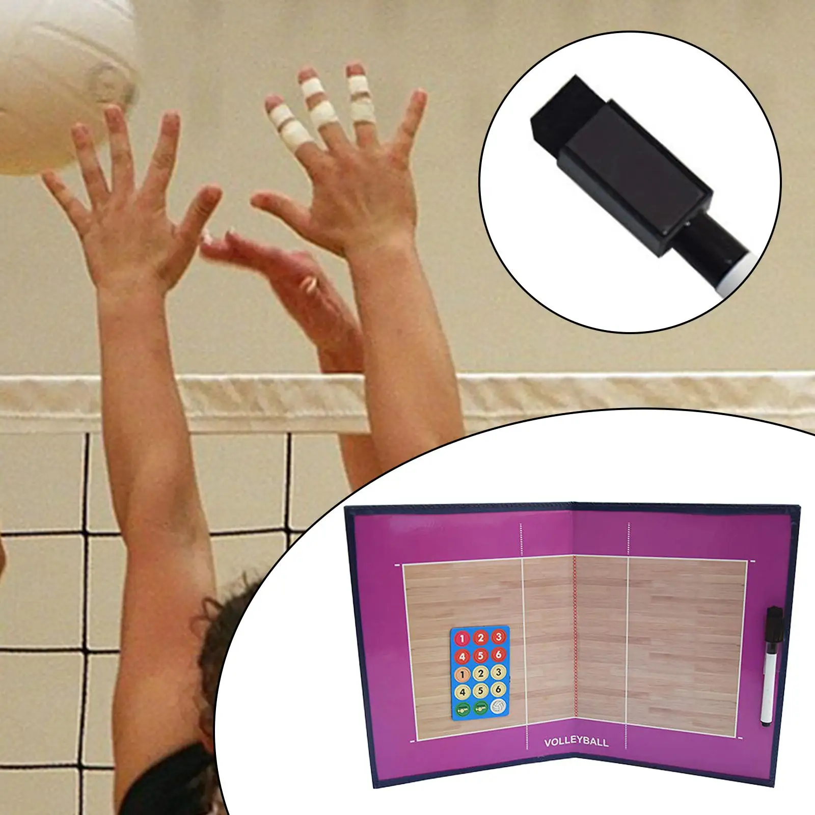 Volleyball Coaching Board with Dry Erase Coaches Board Strategy Portable