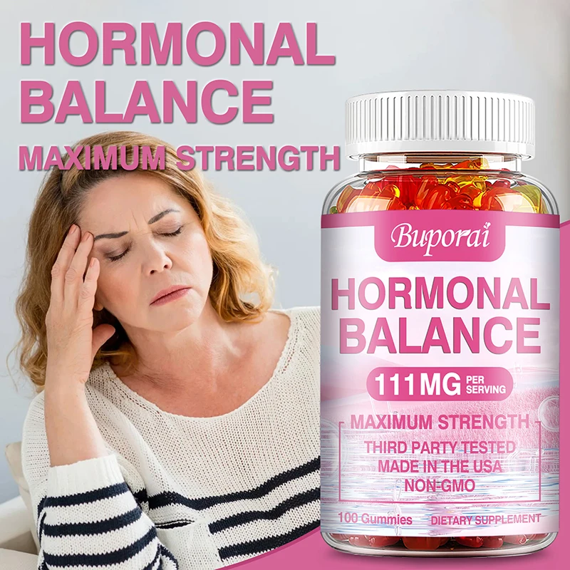 Hormone Balance For Women Gummies - Premenstrual Syndrome Relief, Helps with Bloating, Weight Management, PCOS, Menopause