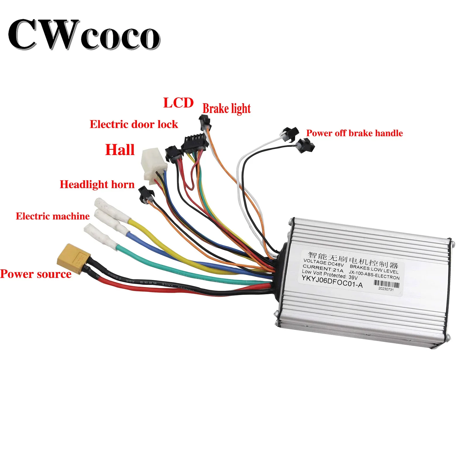 48V 21A Brushless Motor Hall Controller TF-100 6-pin LCD Instrument Accelerator For Electric Scooter KUOGOO M4/M4Pro