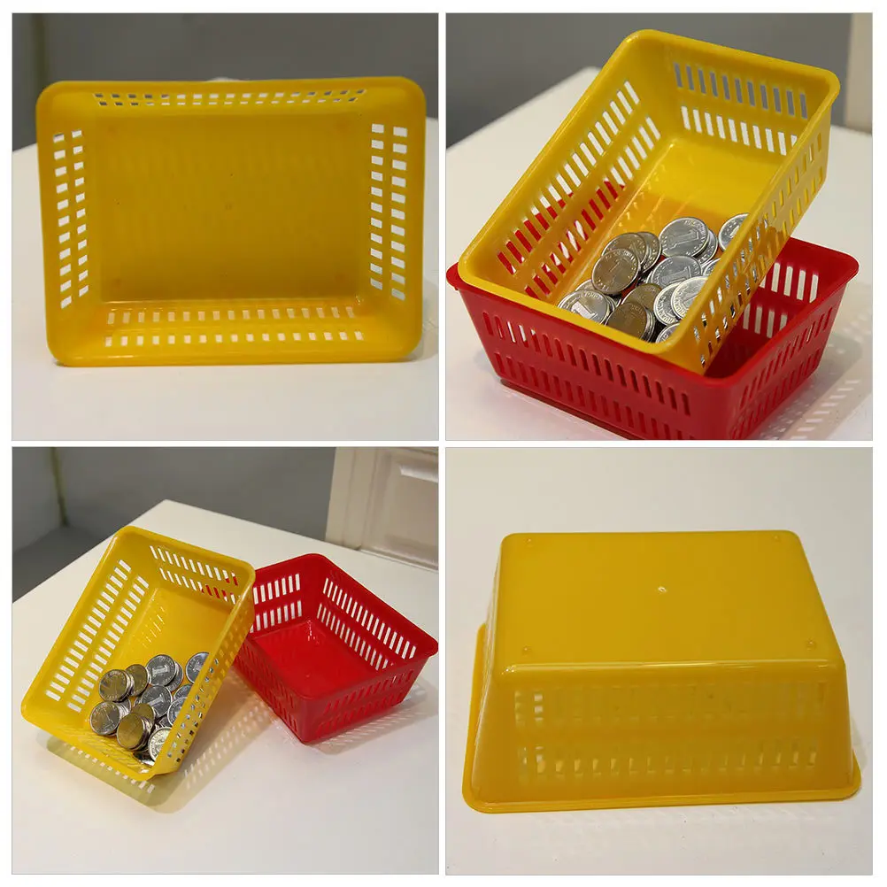 

10Pcs Coin Storage Baskets Plastic Decorative Desktop Organizer Long Lasting Ideal Crafts Socks Coins Bits Pieces