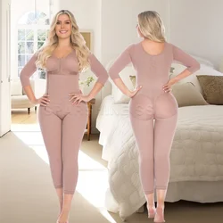 Body Shaper Faja Original Colombian Girdles for Women Postpartum Slimming Shapewear with Bra Side Zipper High Compression Corset