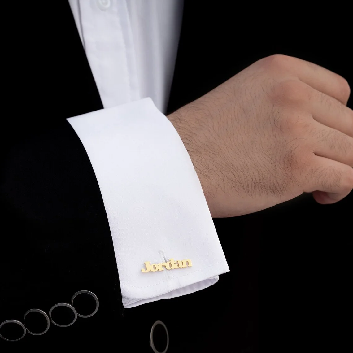 Personalized Wedding Cufflinks Name Custom Cuff Buttons Stainless Steel Initial Cufflinks Shirt Luxury Groomsmen Gift