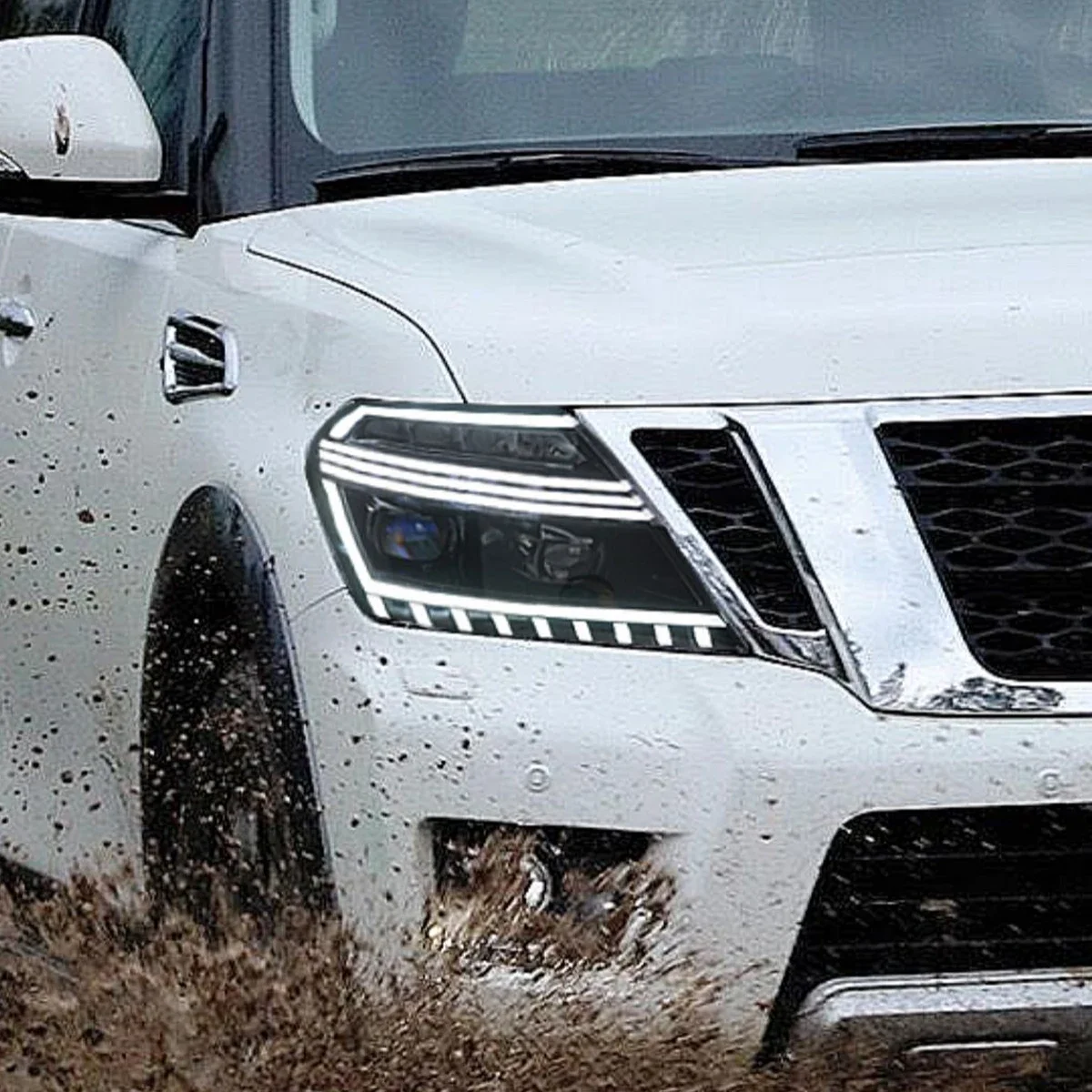

Car Light LED Headlights For 2012-2019 Nissan Patrol Y62 Head Lamps Sequential Turn Signal Start Up Dynamic Lights