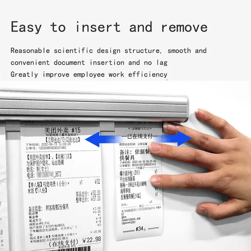 Кухонный органайзер для заказа на вынос, держатель для билетов, ресторанная кухня, держатель для меню без перфорации, устройство для одной композиции из алюминиевого сплава