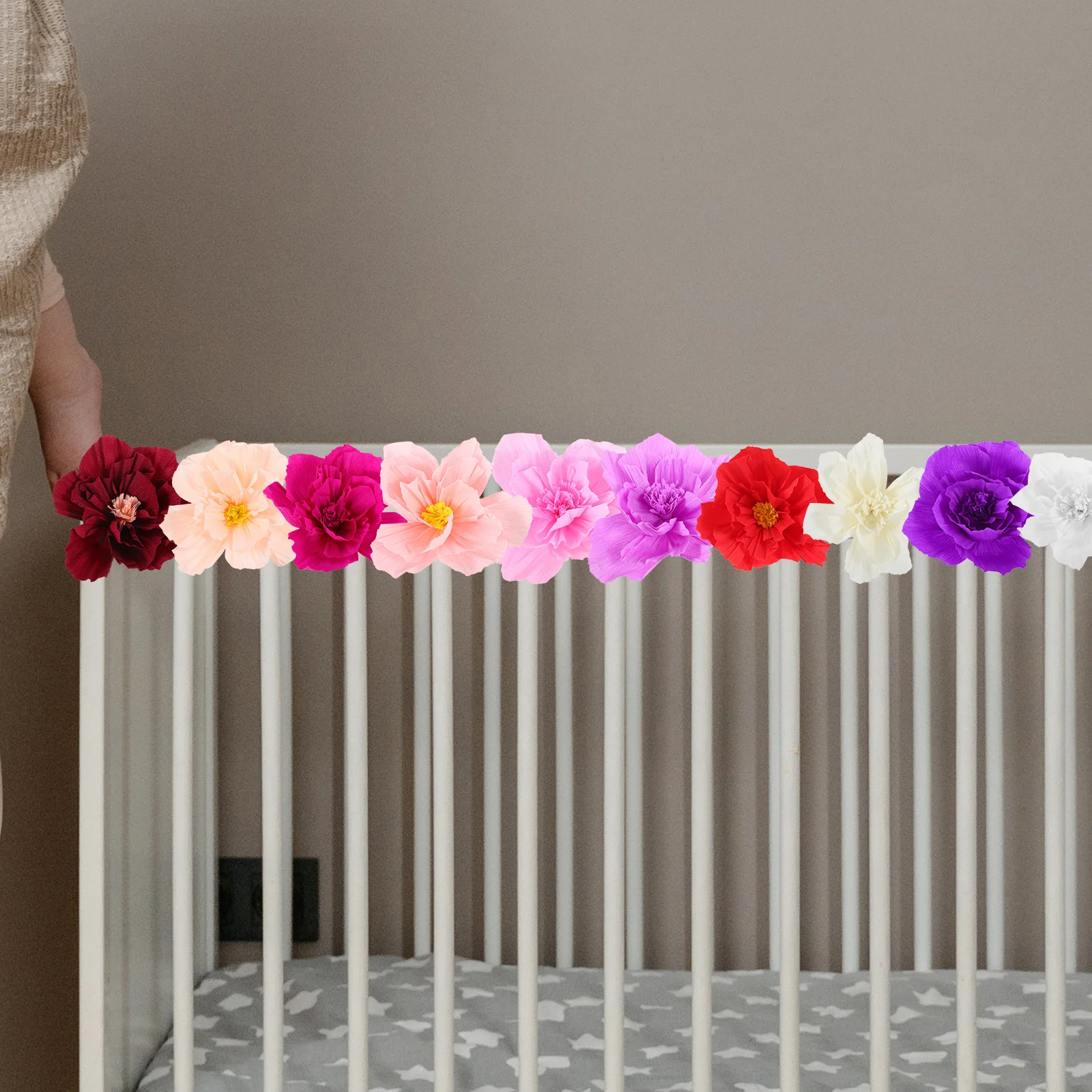 

10Pcs Large Realistic Paper Flowers Decorative Wedding Baby Shower Party Tissue Flower Decor Wall Backdrop Embellishment