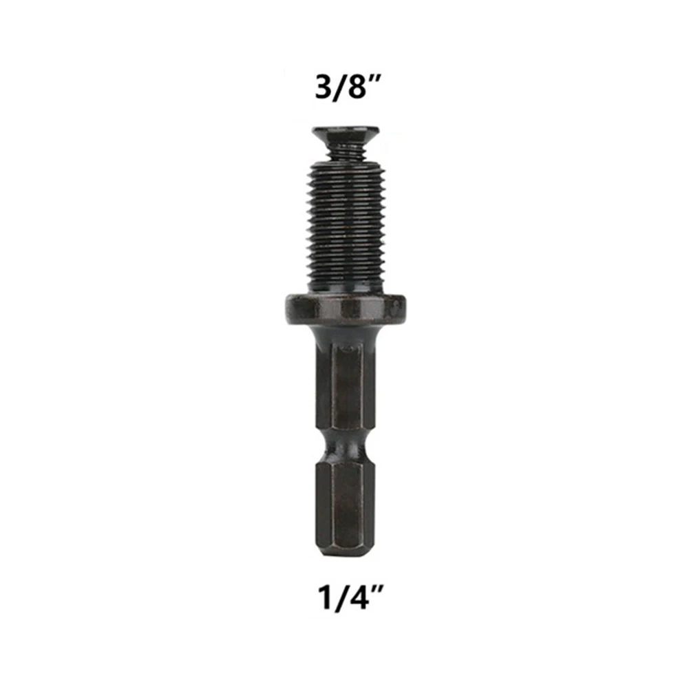 Convenient Hex Shank Adapter for Drill Chuck Steel Construction 1/4 To 3/8 & 1/4 To 1/2 Inch Enhanced Work Precision