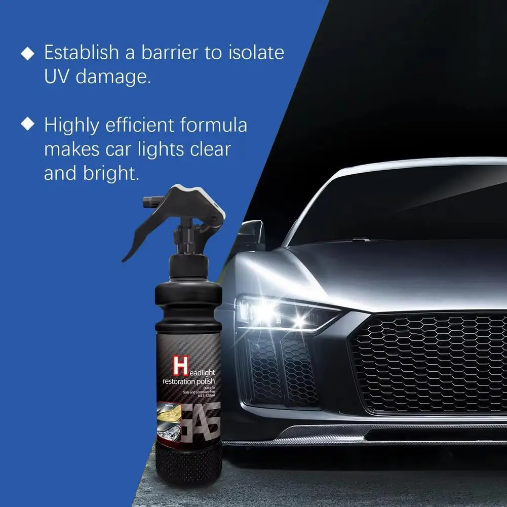 Headlight Restoration Liquid Automobile Headlight Lens Ceramic Restore Polish Kit Headlight Repair Liquid Restoration Headl W6F0