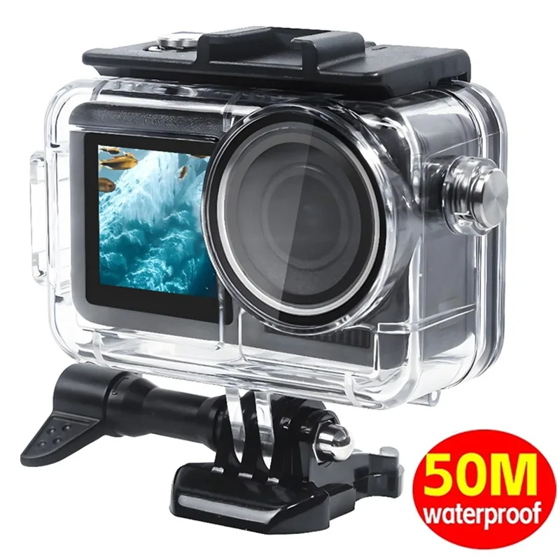 50M Waterproof Case For DJI OSMO Action 3 4 5 Pro Underwater Diving Case High Strength Protector Cover For DJI Action 4 Camera