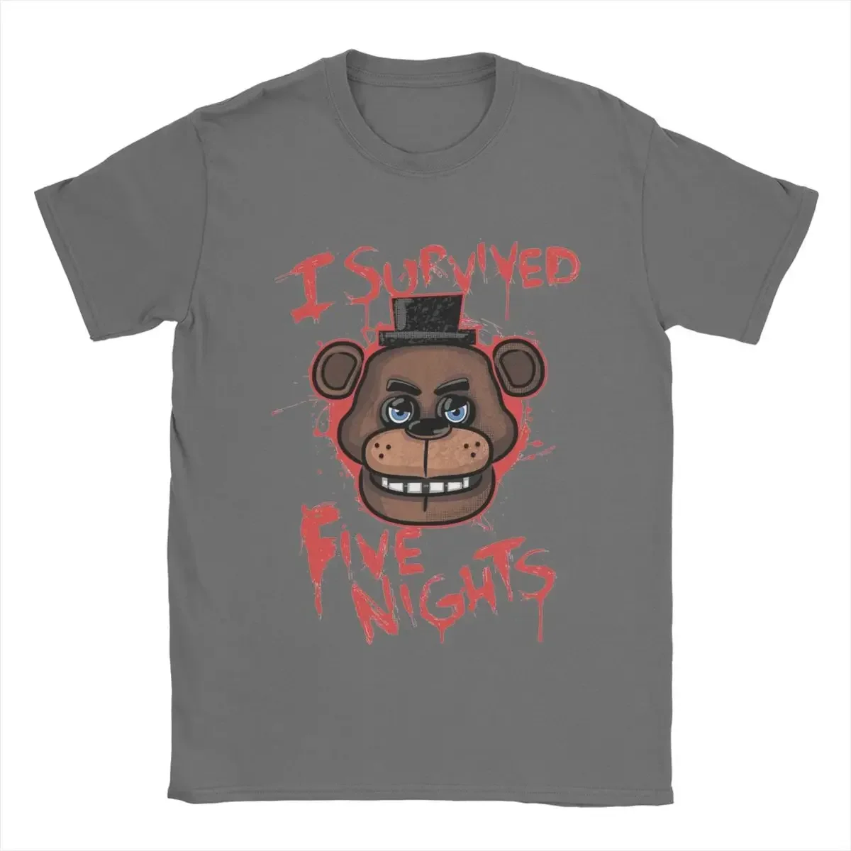 Harajuku Five Nights T-Shirts Men Women At Freddys Novelty Pure Cotton Tee Shirt Round Collar Short Sleeve Oversized Clothing image 5