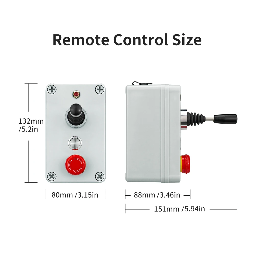 Universal FSK 420~450MHz 4CH DC12~48V Smart Remote Control Switch 4-way Joystick Control RF Wireless for Electric Hoist DC Motor