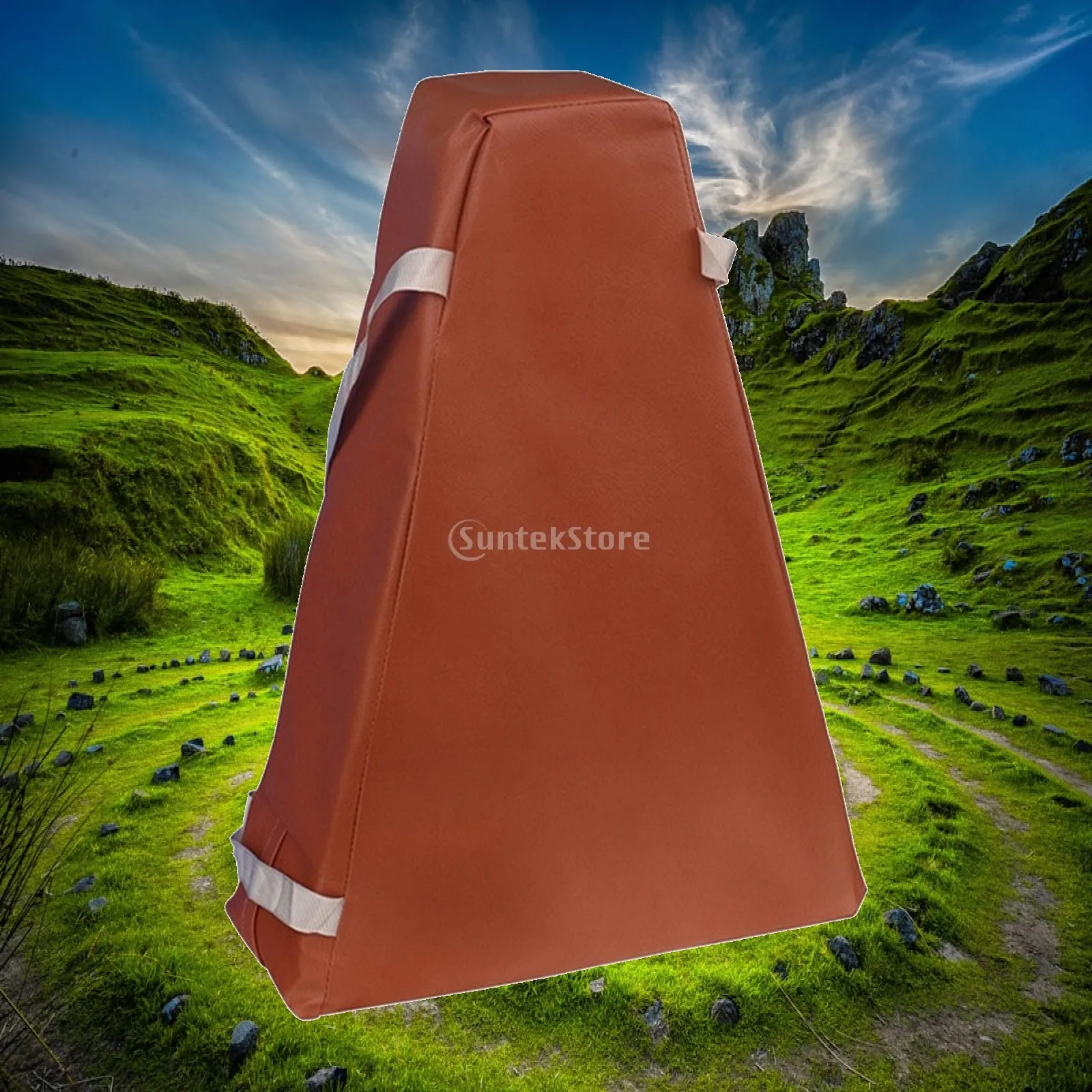 Waterproof Turning Pad Ergonomic Positioning Cushion with Straps for Bedridden Patient Support Brown Leather Wipe Clean Bed