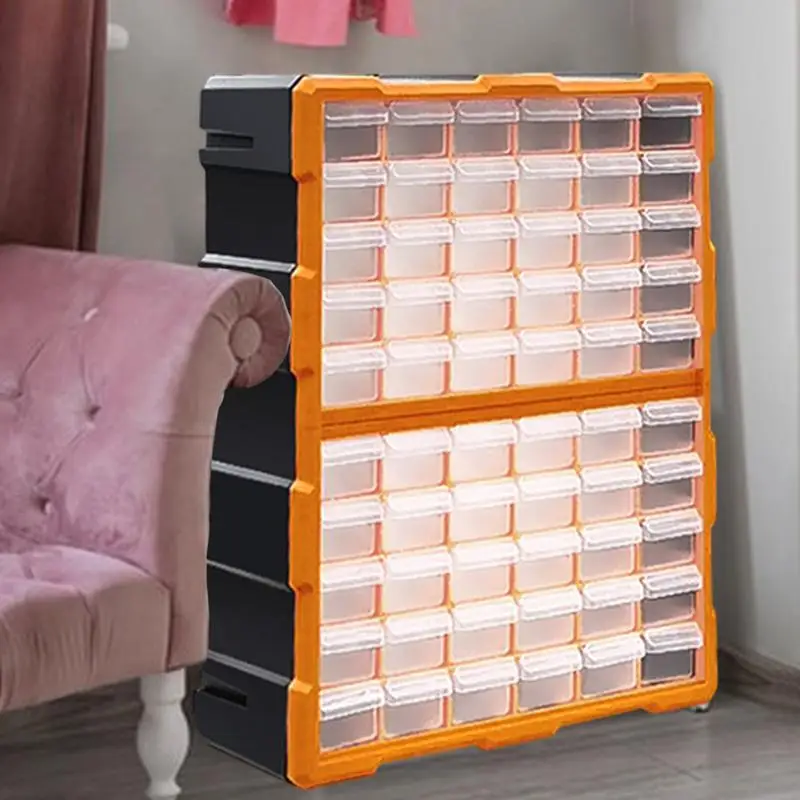 Screw Organizer 60 Grids Teacher Toolbox Easily Stackable Drawer Storage For Hardware Crafts For Garage Organization