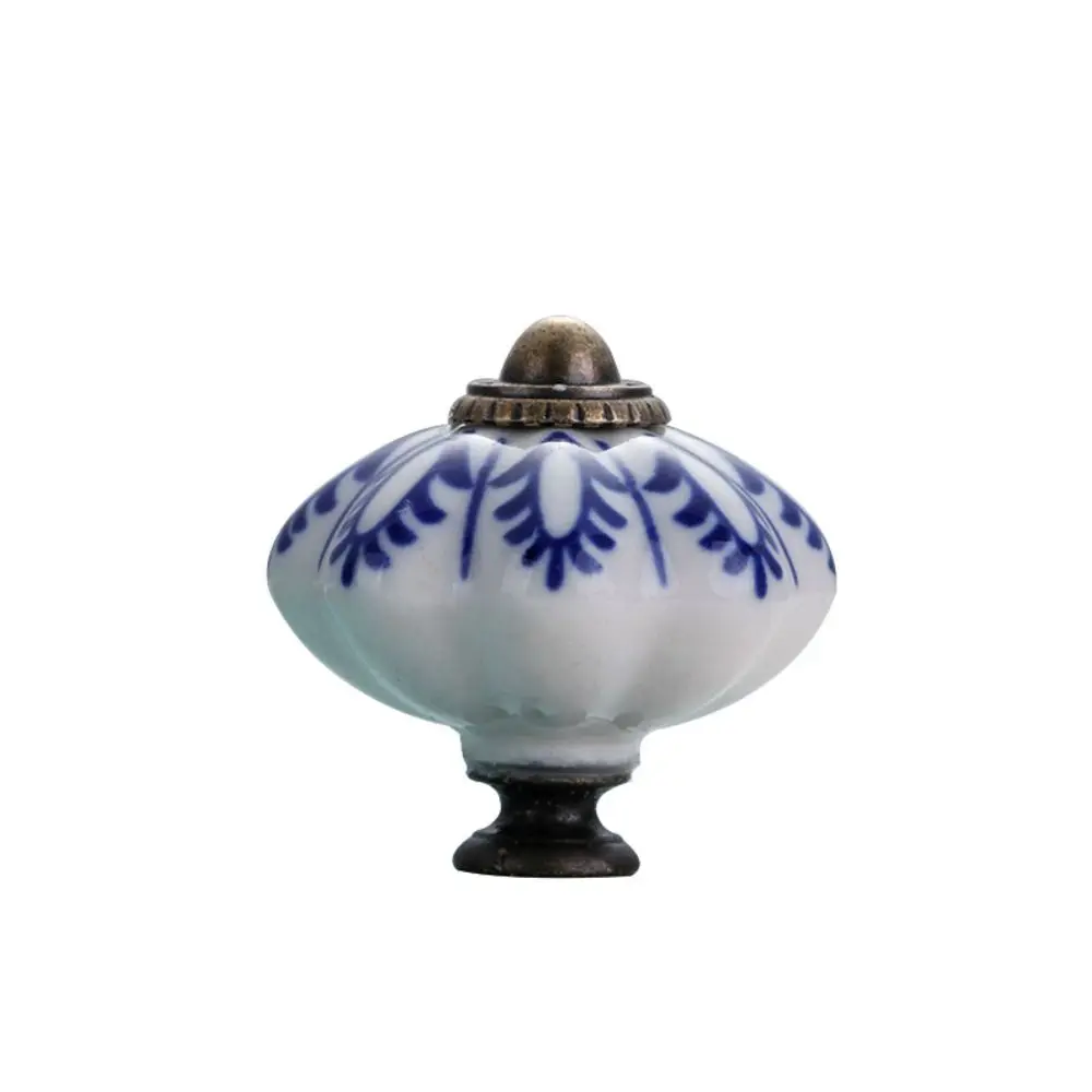 

Ceramics and Alloys Pumpkin Handle Multiple Colors Creative Vintage Door Handle Fashion Single Hole Furniture Knob Dresser
