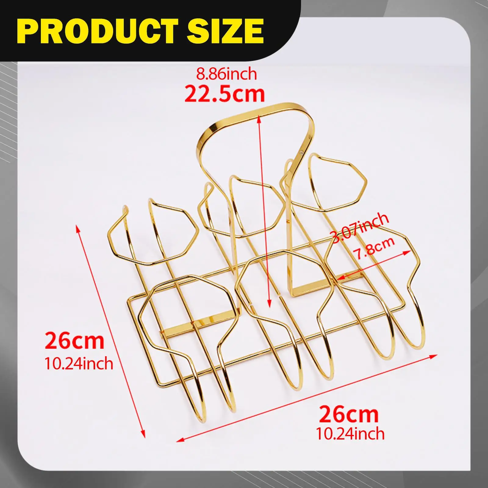 

Portable Wine Bottle Carrier Iron Six Bottle Beverage Organizer Rack Basket Stand for Outdoor Restaurant Bar and Home