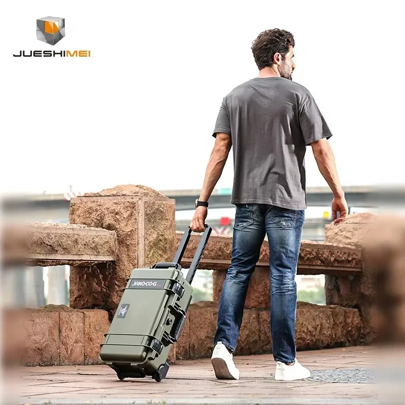 Custom Plastic Flight Case 212X Shockproof  Waterproof Hard Shell Camera Lens Protector Case With Padded Dividers