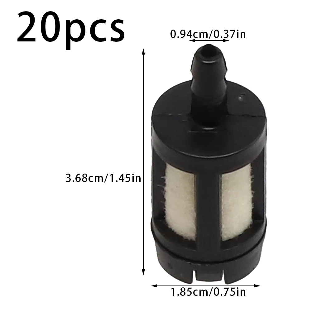 20 Fuel Filters for Hedge Trimmers Compatible with For 2mm 2.5mm 3mm Fuel Lines Fits Select Small Engine Outdoor Equipment