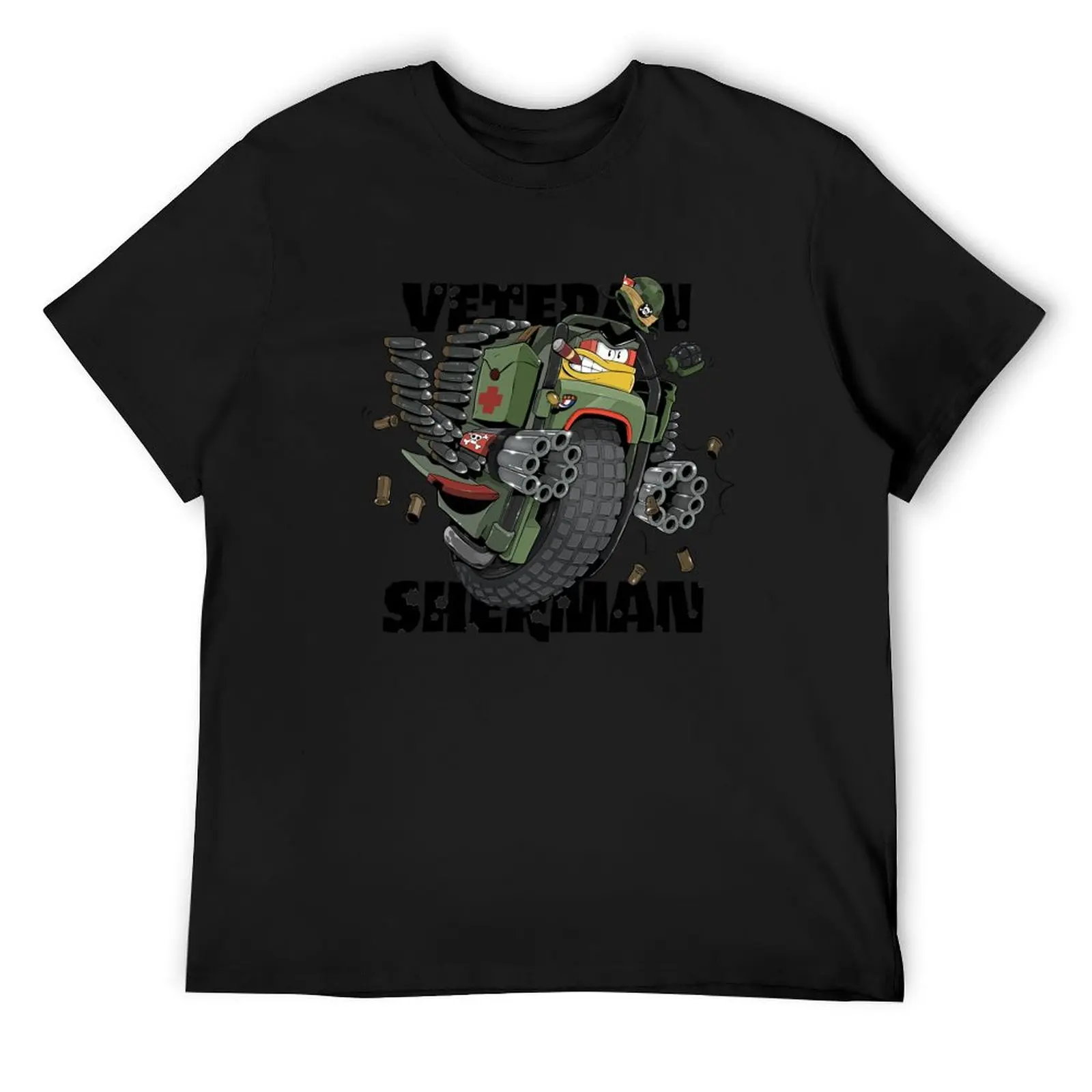 

Футболка «Ветеран Шерман», футболка с рисунком аниме, винтажные рубашки, мужская футболка с рисунком