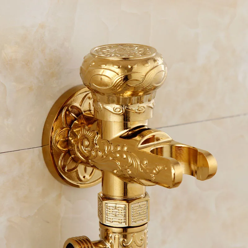 Tuqiu Hand Held Bidet Sprayer Douche Toilet Kit Gold Brass Shattaf Shower Head Antique Copper Valve Set Jet Bidet Faucet Set