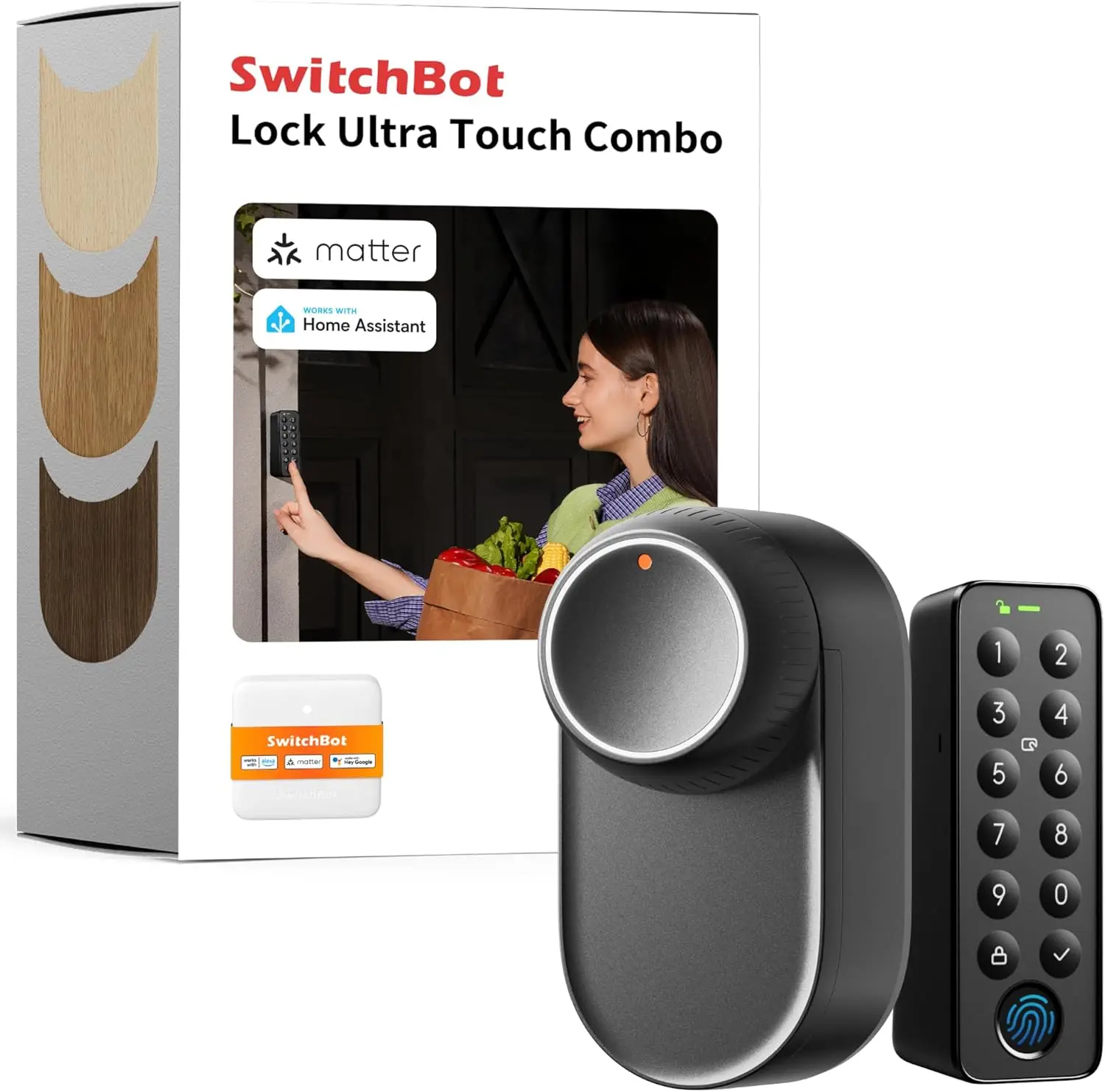 

Smart Door Lock with Keypad, Fingerprint, WiFi, App Control, Auto Unlock, Waterproof & Easy Install