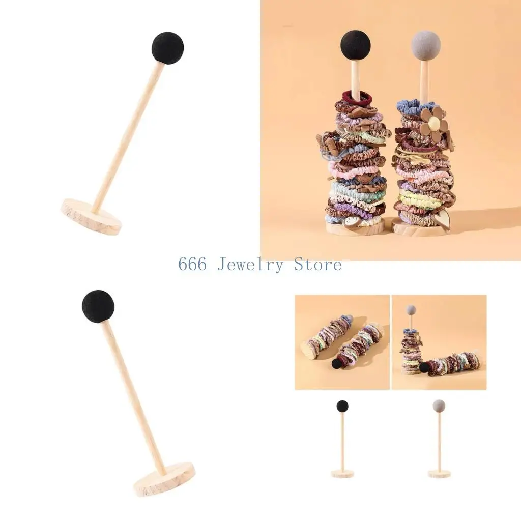 F2TD Creative Hair Tie Holder Organizers Hair Accessories Storage Shelf with Sturdy Base Kids Safe Display Rack for Hair
