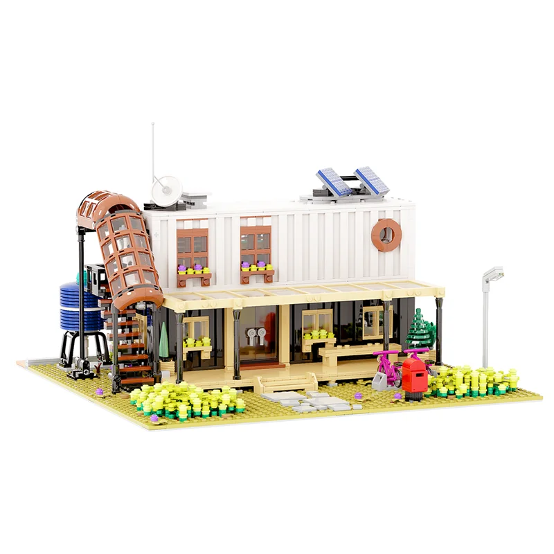 Moc Building Blocks Container House II Model Technology Bricks DIY City Street View Toys Construstion Holiday Assembly Gifts