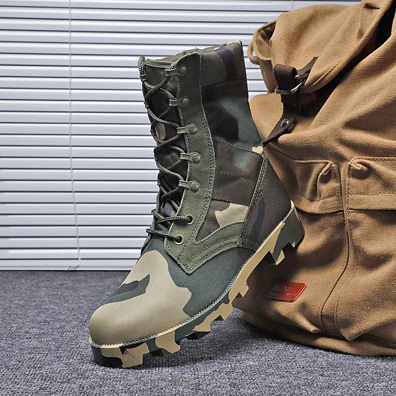 

Men's Mountaineering Shoes Army Green Sand Desert Boots Men's Non Slip Military Tactics Training Men's Army Combat Boots