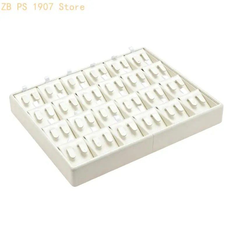Adaptable Leather Earring Arranging Tray Offering 24 Hanging Positions For Diverse Jewelry Types 55KA