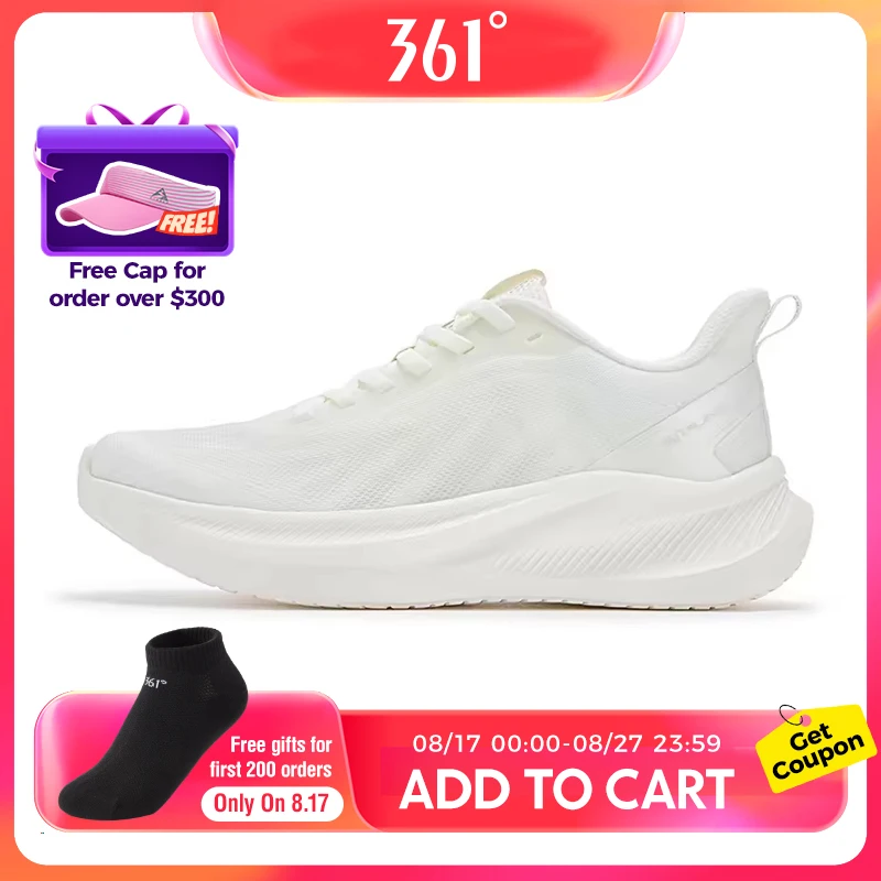 361 Degrees AirFeather 5.0 Women Running Shoes Comfortable Lightweight Breathable Wear-resistant Elastic Sole Sneakers 682612217