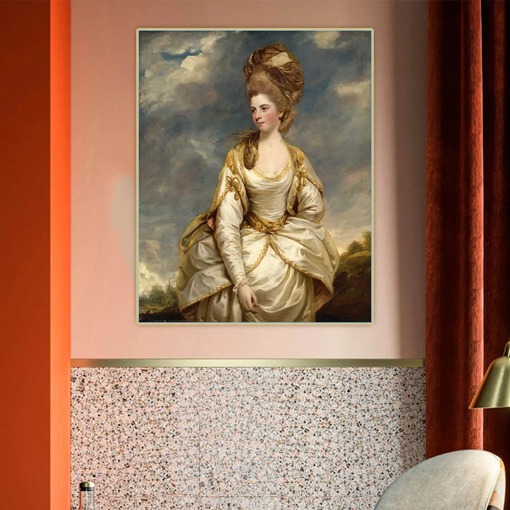 Sarah Campbell by Sir Joshua Reynolds Canvas Oil Painting Aesthetics Picture Backdrop Wall Hanging Decor Home Decoration