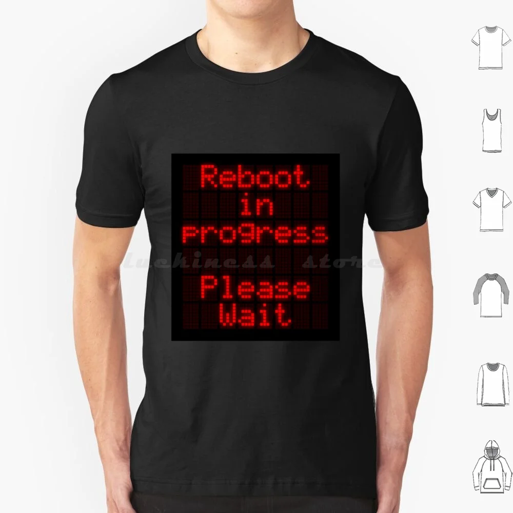 70's / 80's Retro 'reboot In Progress' T Shirt 6xl Cotton Cool Tee 80s 70s Software Programming Computer Led Retro Vintage Old