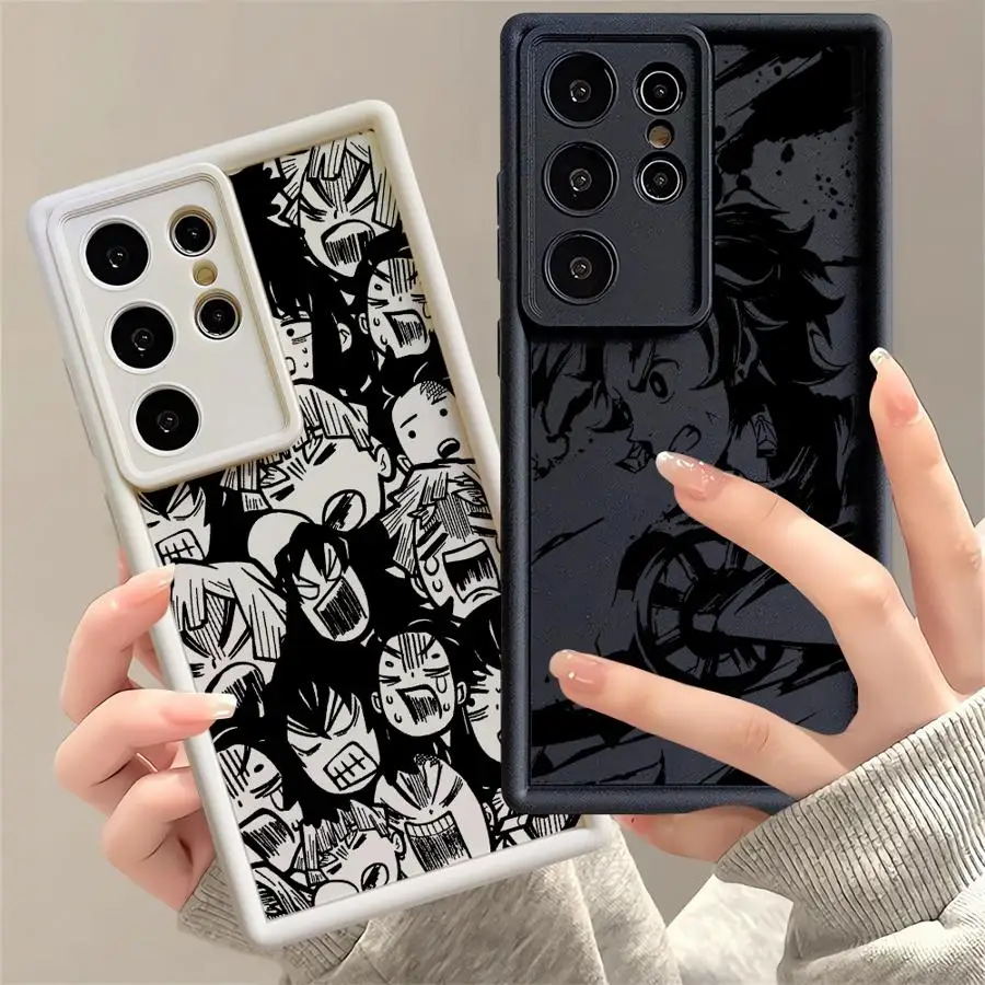 Чехол для телефона Rengoku Kyoujurou рассекающий демонов чехол для Samsung Galaxy A54 A53 5G A52s A73 A72 A71 A51 A55 A35 A25 A15 4G A52 Роскошный чехол