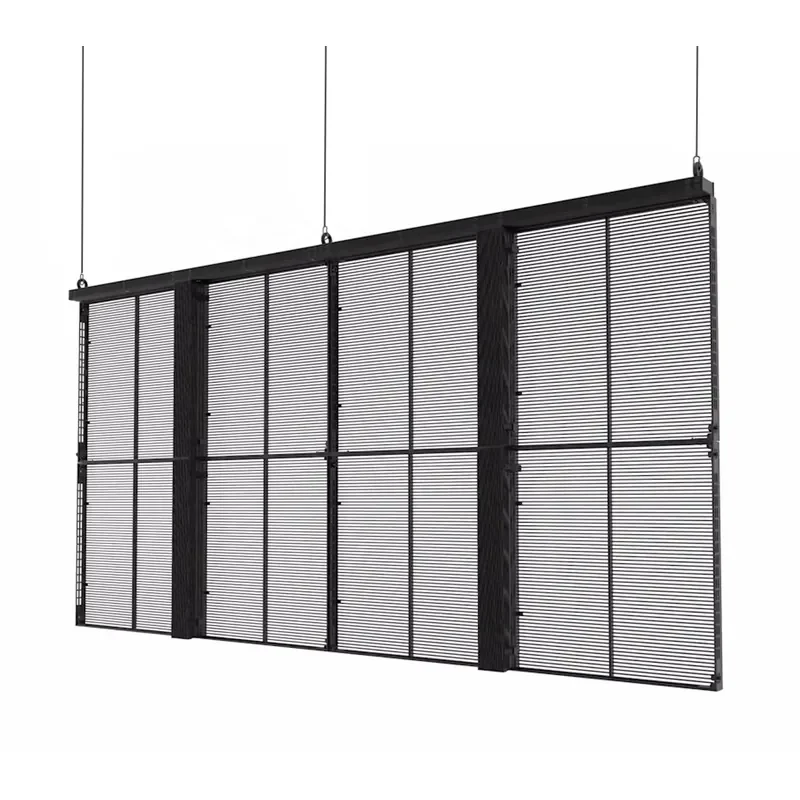 

Full-color LED Grille Transparent Screen Indoor Thin Custom LED Display square Transparent Screen