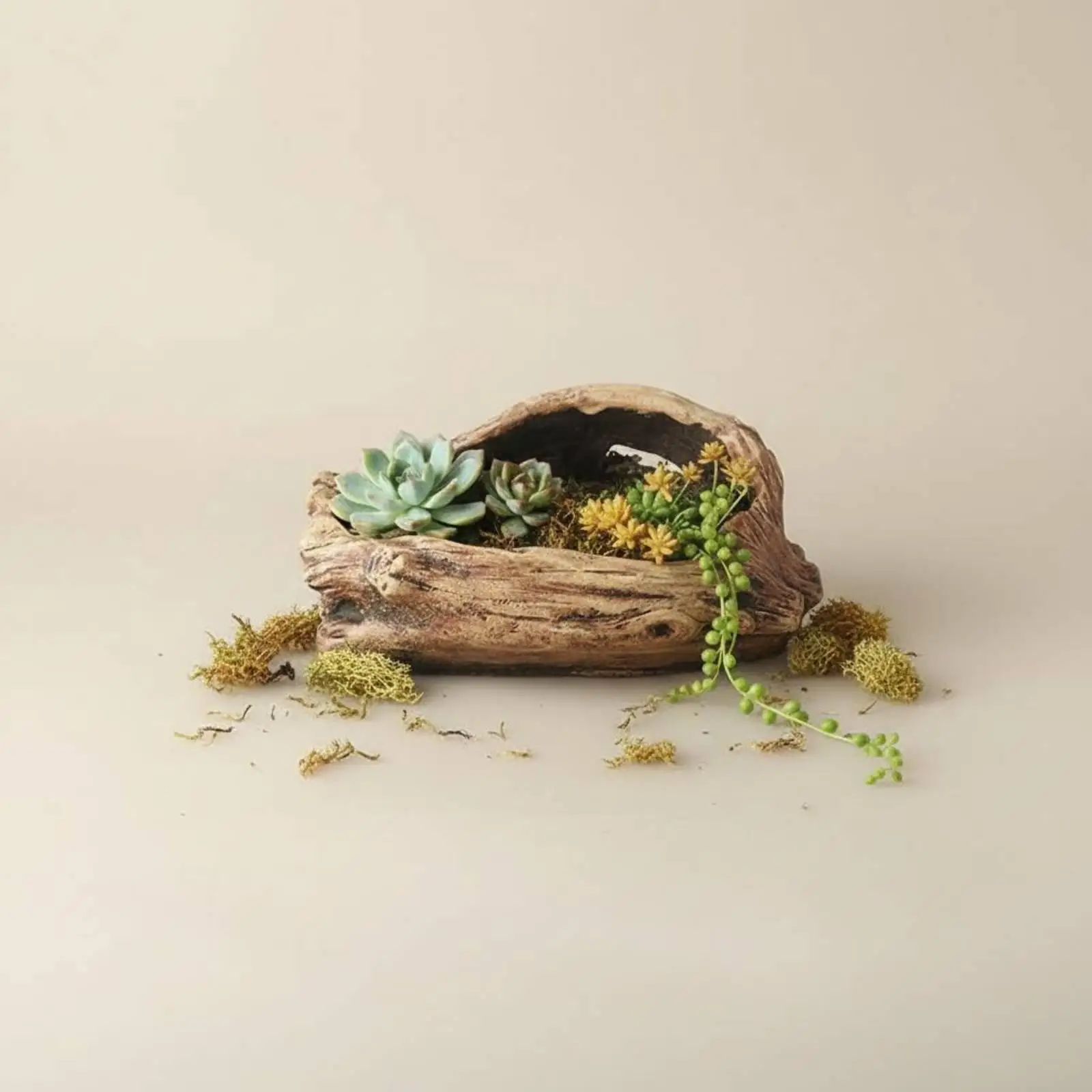 10 Pieces Cement Pot Rustic Look Arboreal Base Planter Decorative Branch Shaped