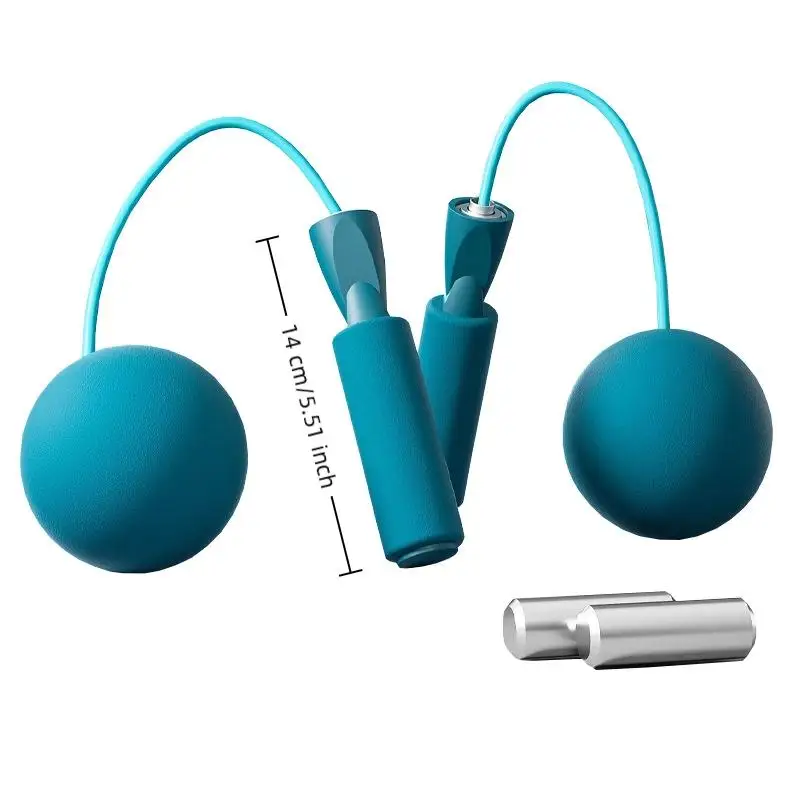 حبل قفز قابل للاستبدال مع كرات ثقيلة، تدريب اللياقة البدنية، كمال الأجسام، حبل الطفر السريع، معدات الصالة الرياضية #2