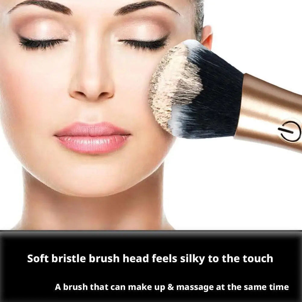 فرشاة مكياج كهربائية قابلة لإعادة الشحن، فرشاة أحمر الخدود متعددة الوظائف، مريحة وناعمة للمنزل والسفر، أداة مكياج الوجه