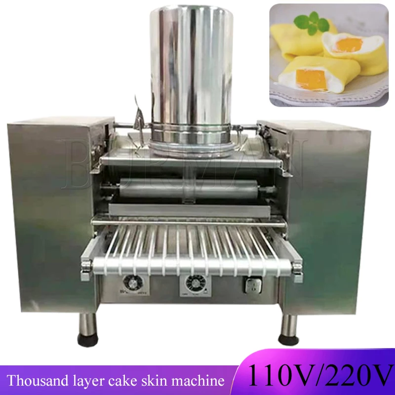 

Commercial Automatic Thousand Layer Egg Cake Machine Tortilla Pancake Mille Crepe Melaleuca Maker Bakery Equipment